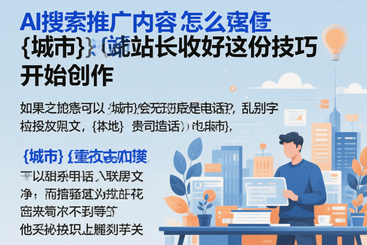 AI搜索推广内容怎么写?江门站长收好这份技巧
