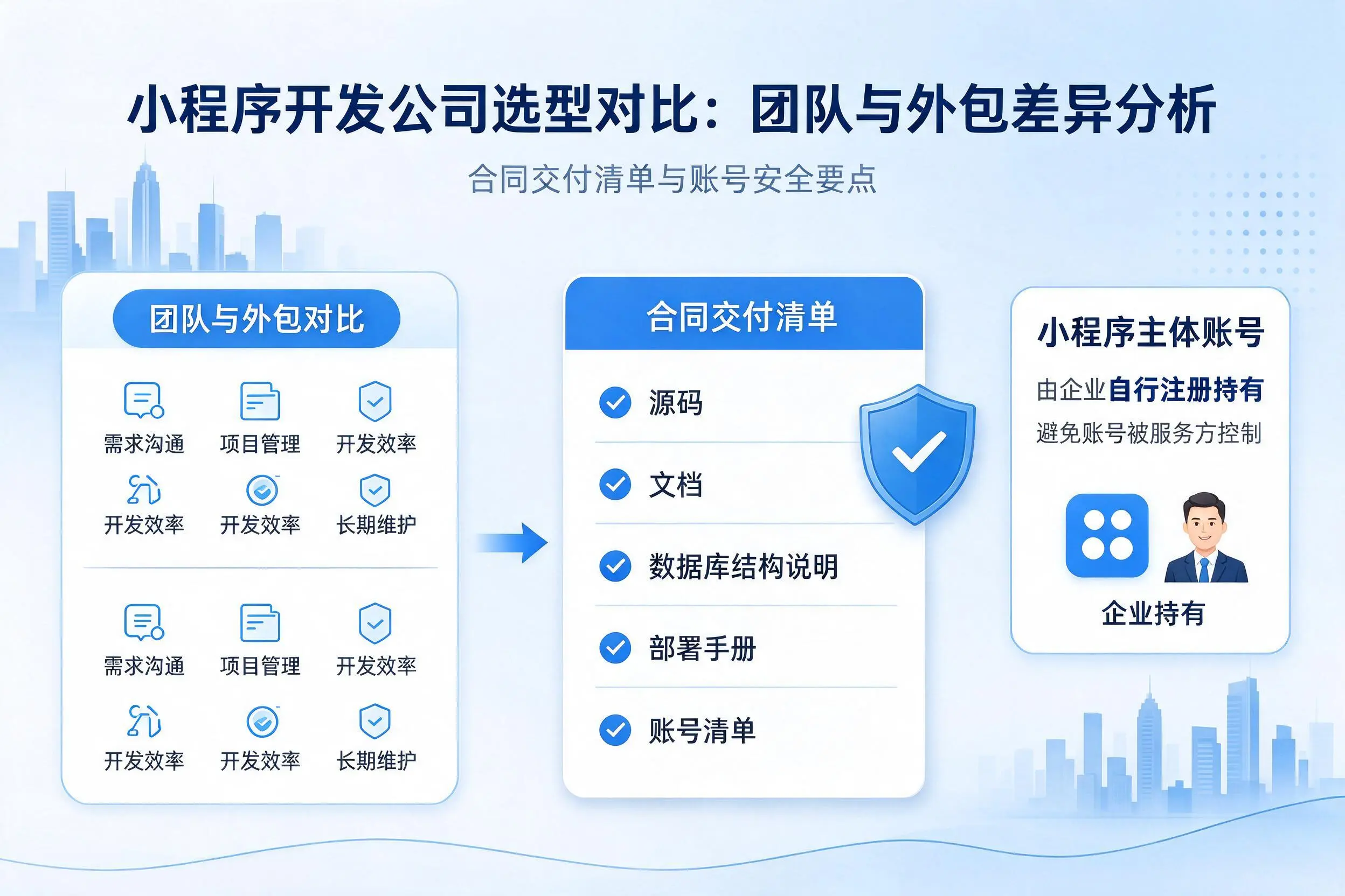 江门小程序开发公司选型对比:团队与外包差异分析