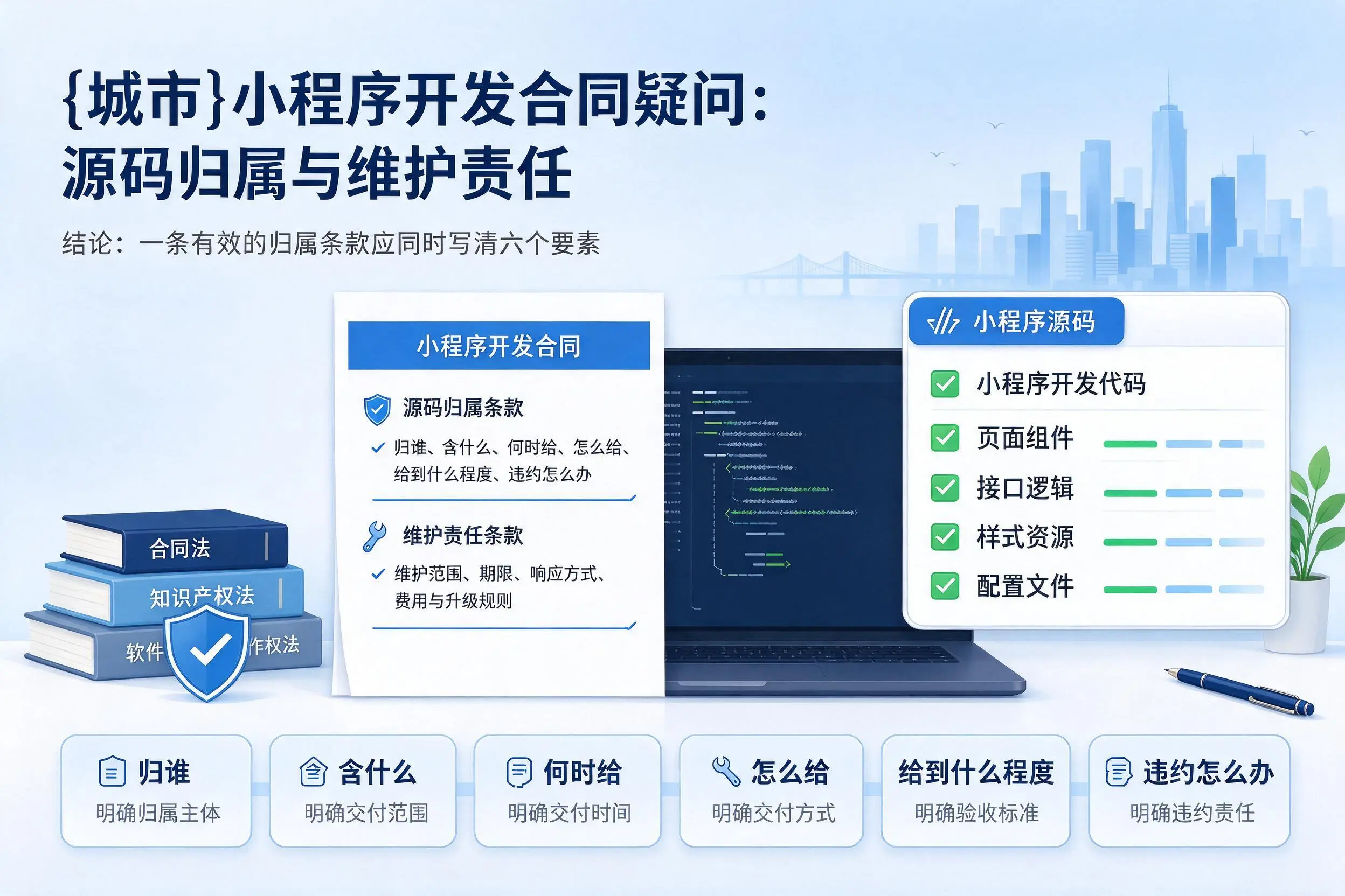 江门小程序开发合同疑问：源码归属与维护责任