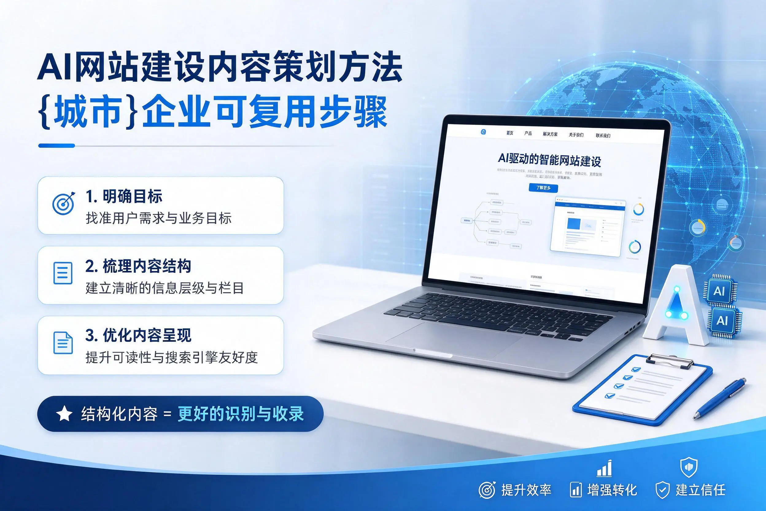 AI网站建设内容策划方法,江门企业可复用步骤