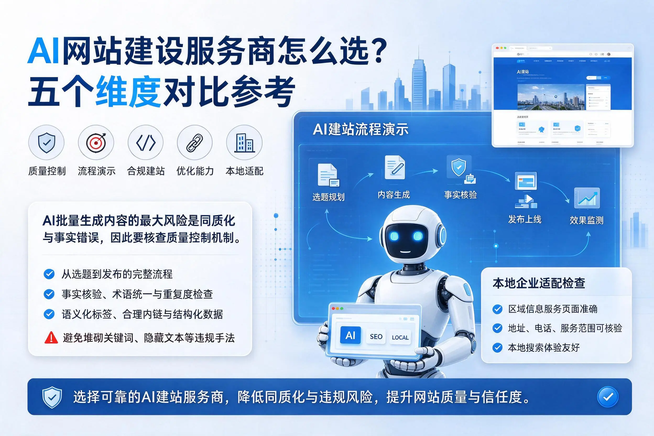 江门AI网站建设服务商怎么选？五个维度对比参考